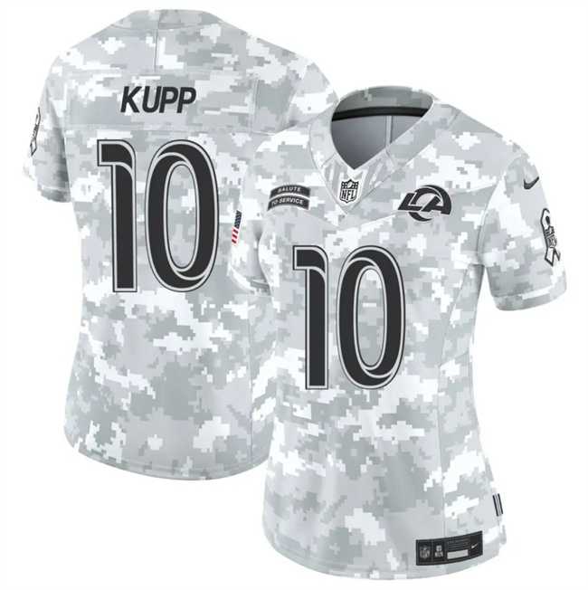 Women%27s Los Angeles Rams #10 Cooper Kupp 2024 F.U.S.E Arctic Camo Salute To Service Limited Stitched Jersey Dzhi